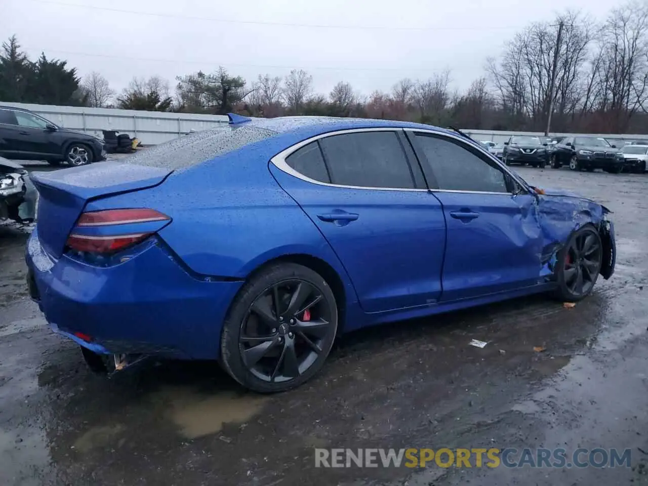 3 fotografías del automóvil dañado KMTG54TEXNU102485 GENESIS G70 BASE 2022