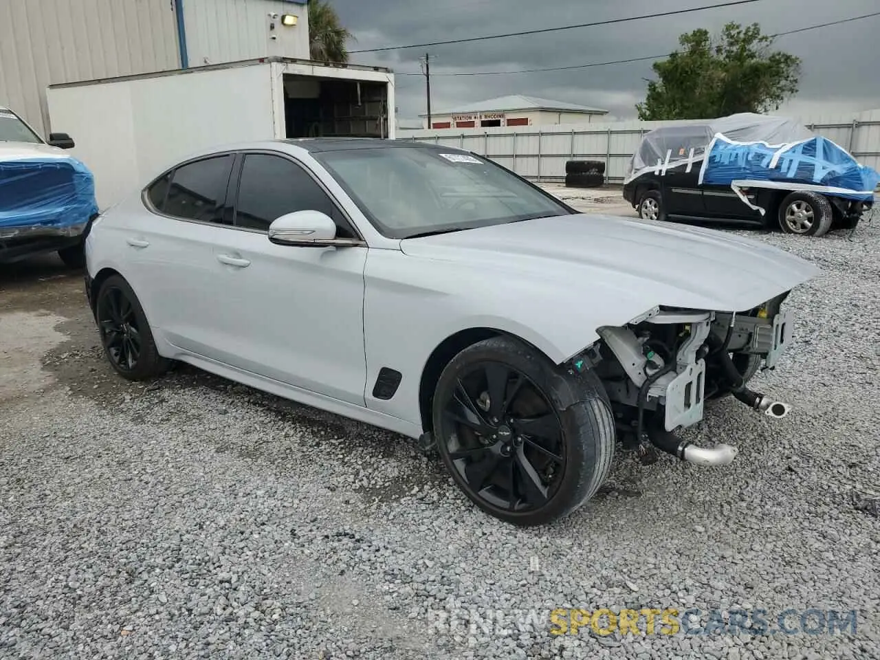 4 fotografías del automóvil dañado KMTG34TA3PU114905 GENESIS G70 BASE 2023