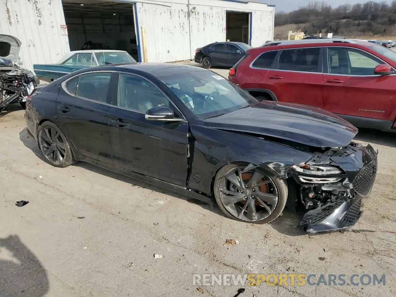 4 fotografías del automóvil dañado KMTG34TA4PU111219 GENESIS G70 BASE 2023