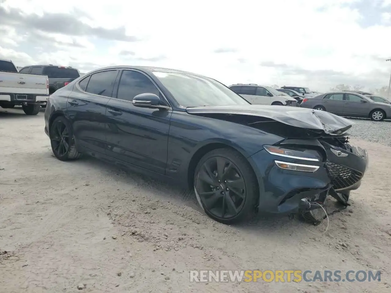 4 fotografías del automóvil dañado KMTG34TA6PU111867 GENESIS G70 BASE 2023