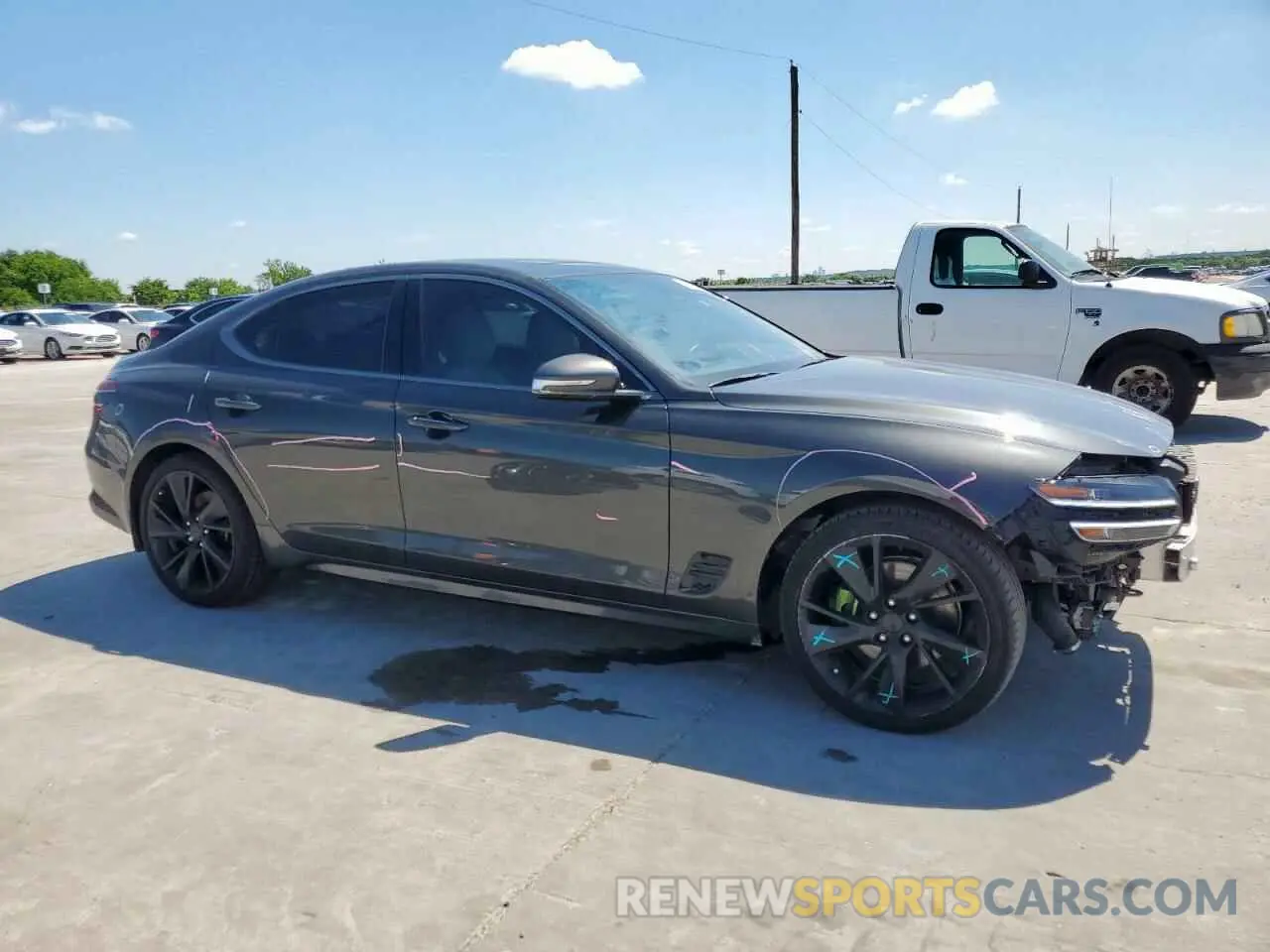 4 fotografías del automóvil dañado KMTG34TA6PU113067 GENESIS G70 BASE 2023