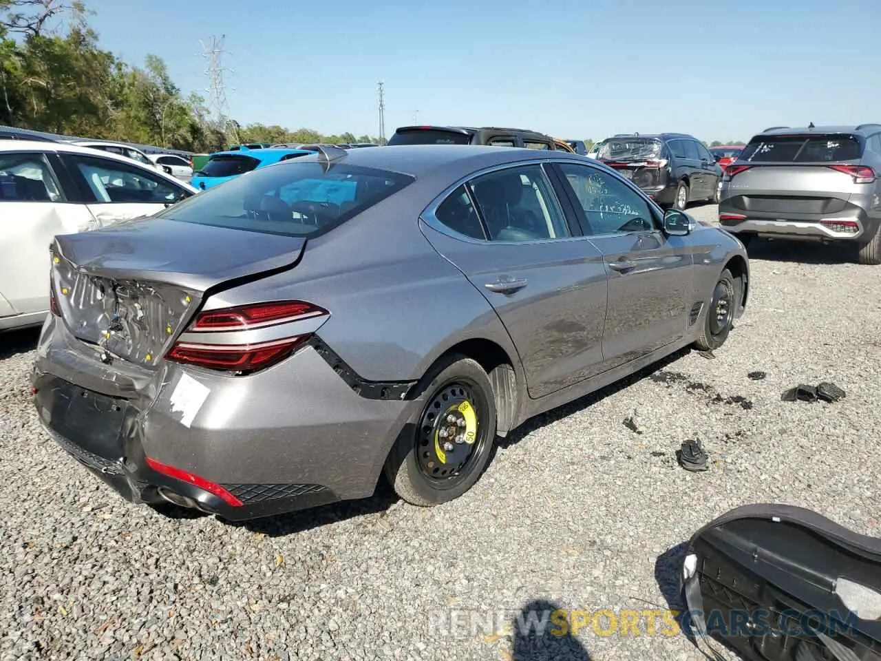 3 fotografías del automóvil dañado KMTG34TA7PU131495 GENESIS G70 BASE 2023