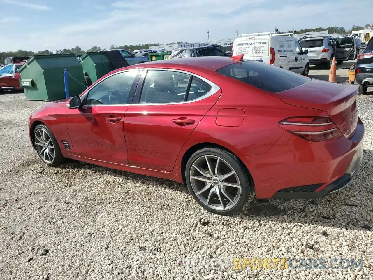 2 fotografías del automóvil dañado KMTG34TAXPU129255 GENESIS G70 BASE 2023
