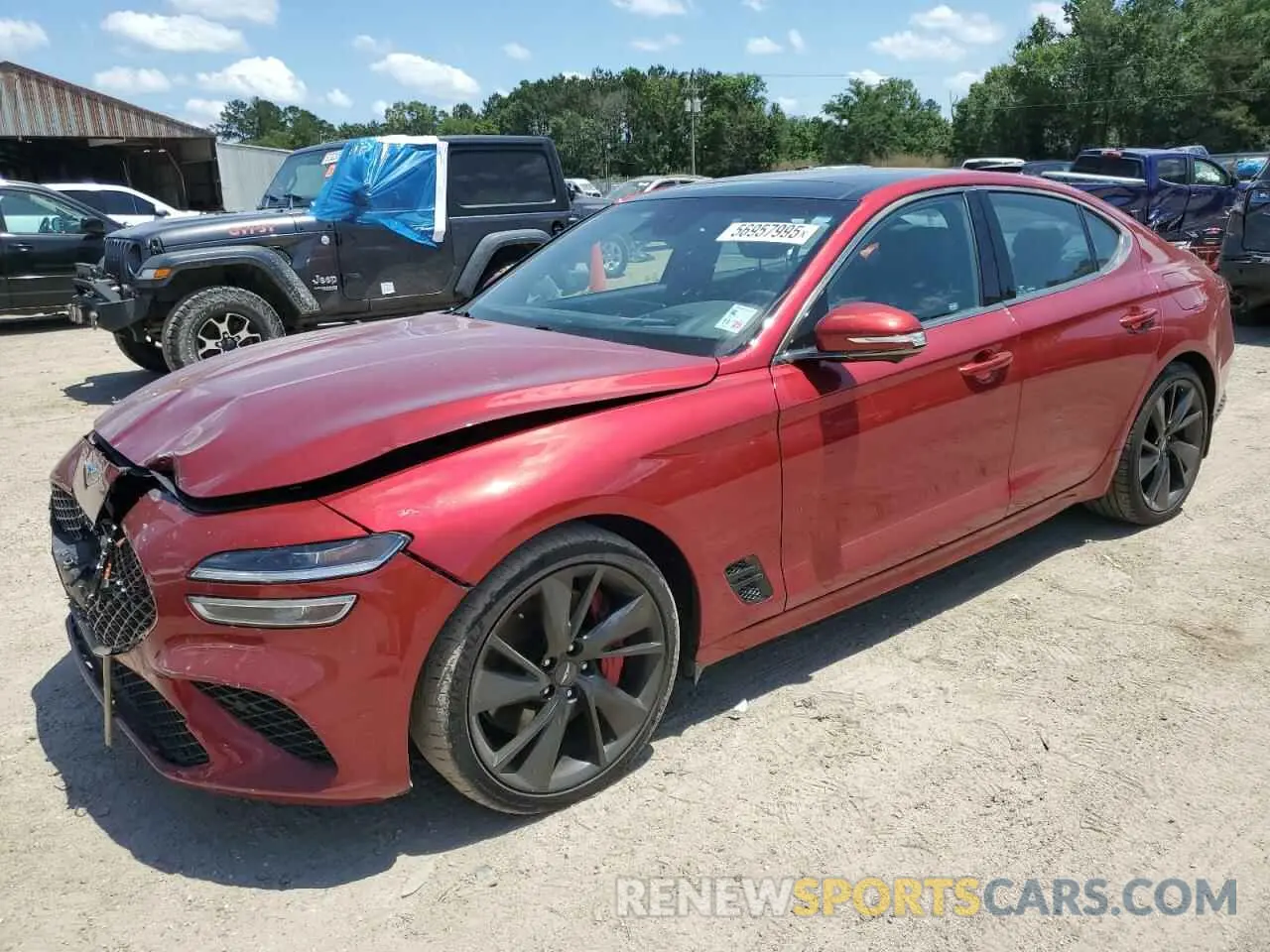 1 fotografías del automóvil dañado KMTG54TE0PU114499 GENESIS G70 BASE 2023