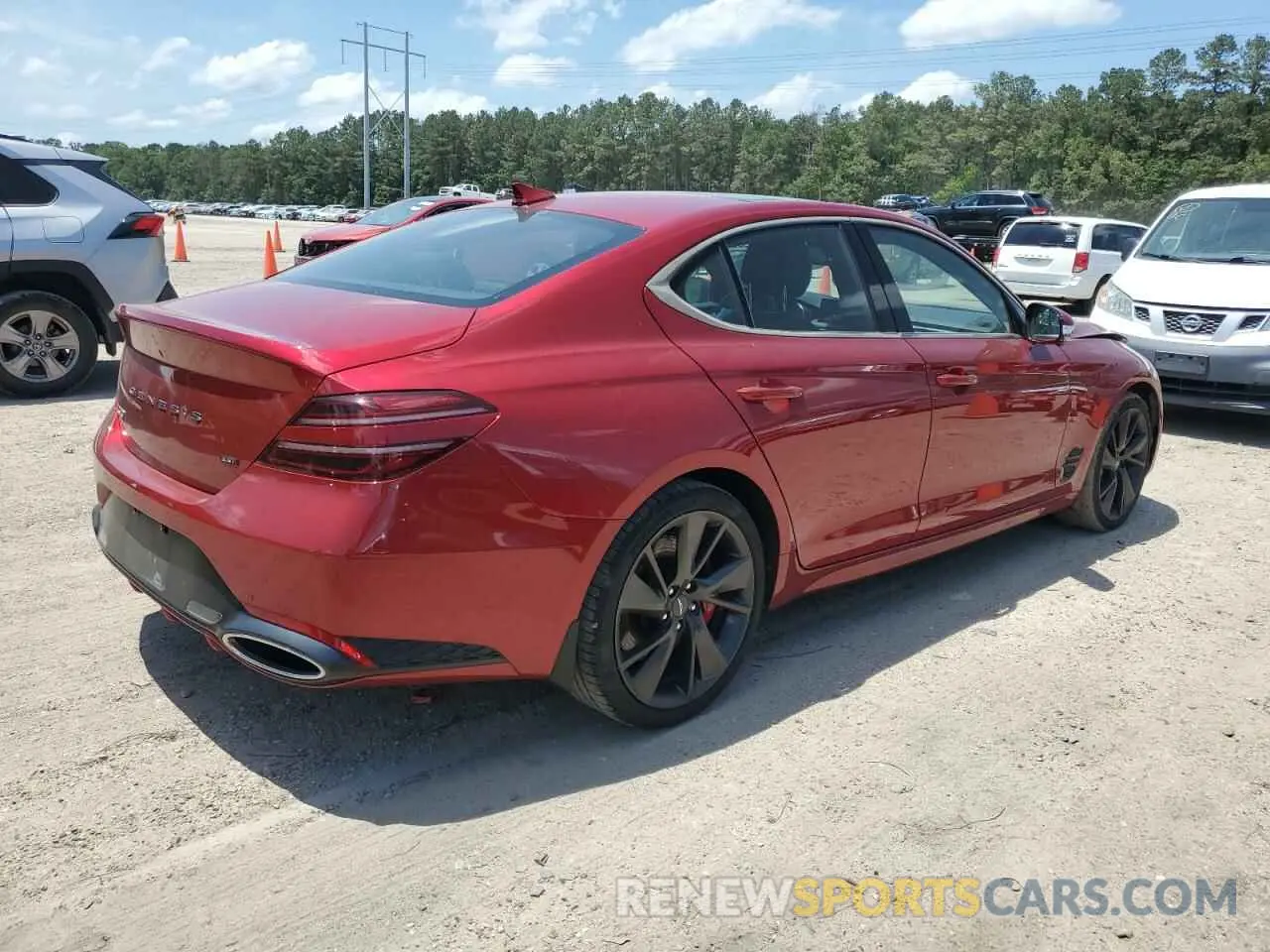 3 fotografías del automóvil dañado KMTG54TE0PU114499 GENESIS G70 BASE 2023