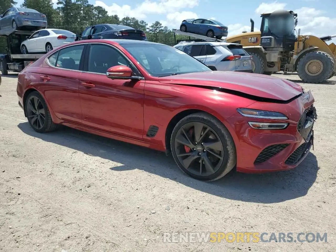 4 fotografías del automóvil dañado KMTG54TE0PU114499 GENESIS G70 BASE 2023