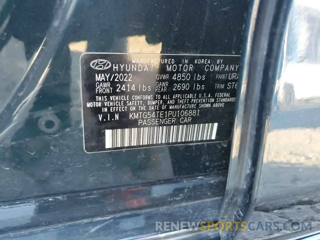 12 fotografías del automóvil dañado KMTG54TE1PU106881 GENESIS G70 BASE 2023