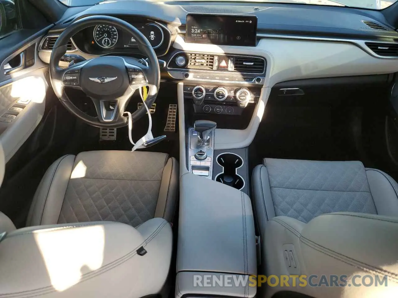 8 fotografías del automóvil dañado KMTG54TE1PU106881 GENESIS G70 BASE 2023