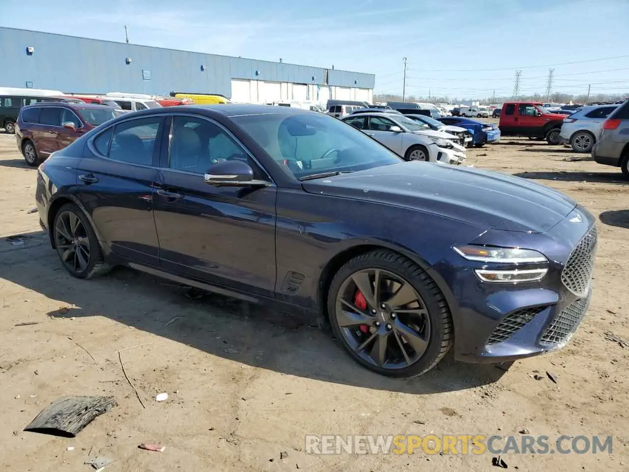 4 fotografías del automóvil dañado KMTG54TE1PU134177 GENESIS G70 BASE 2023
