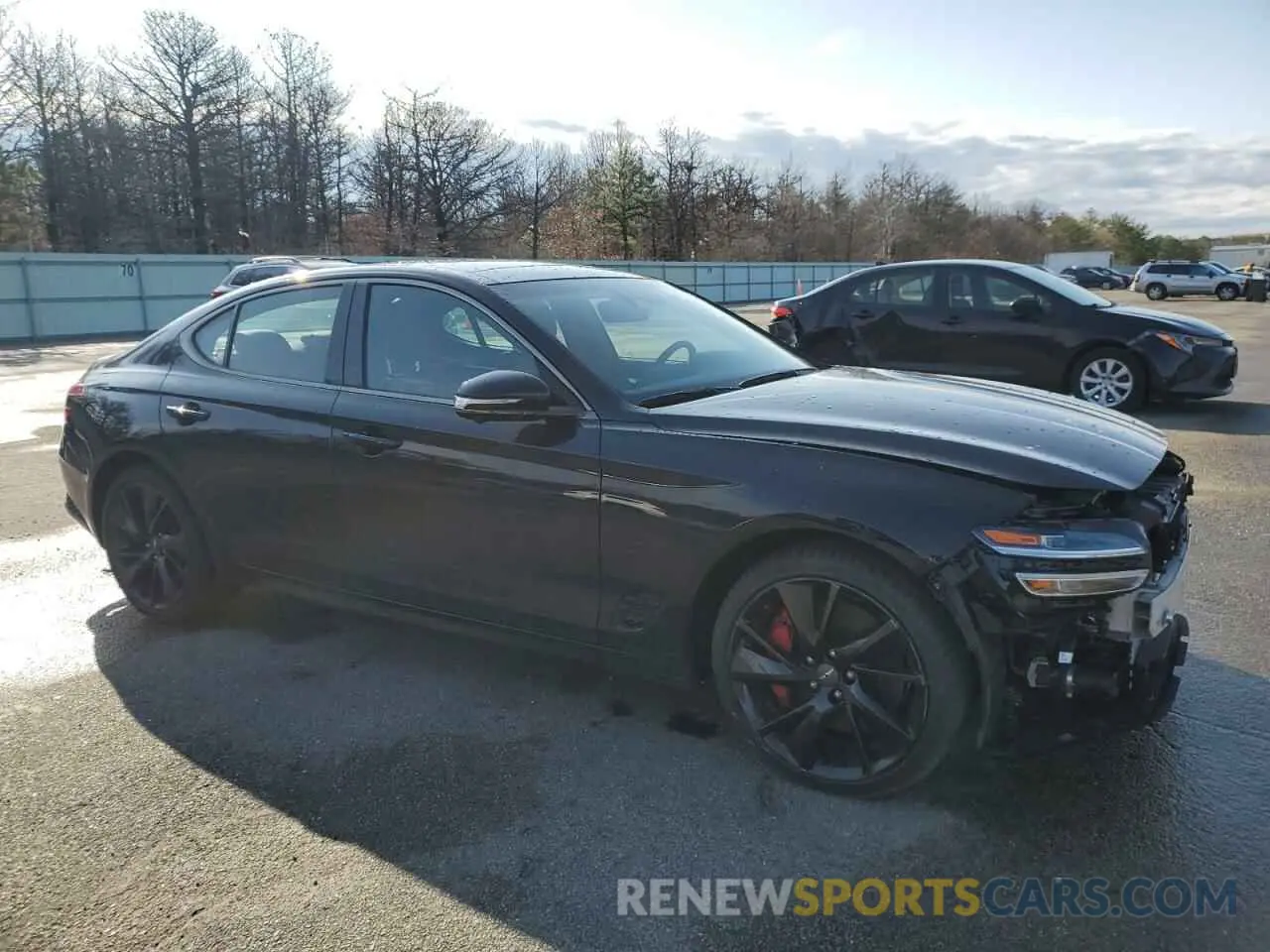 4 fotografías del automóvil dañado KMTG54TE4PU122153 GENESIS G70 BASE 2023