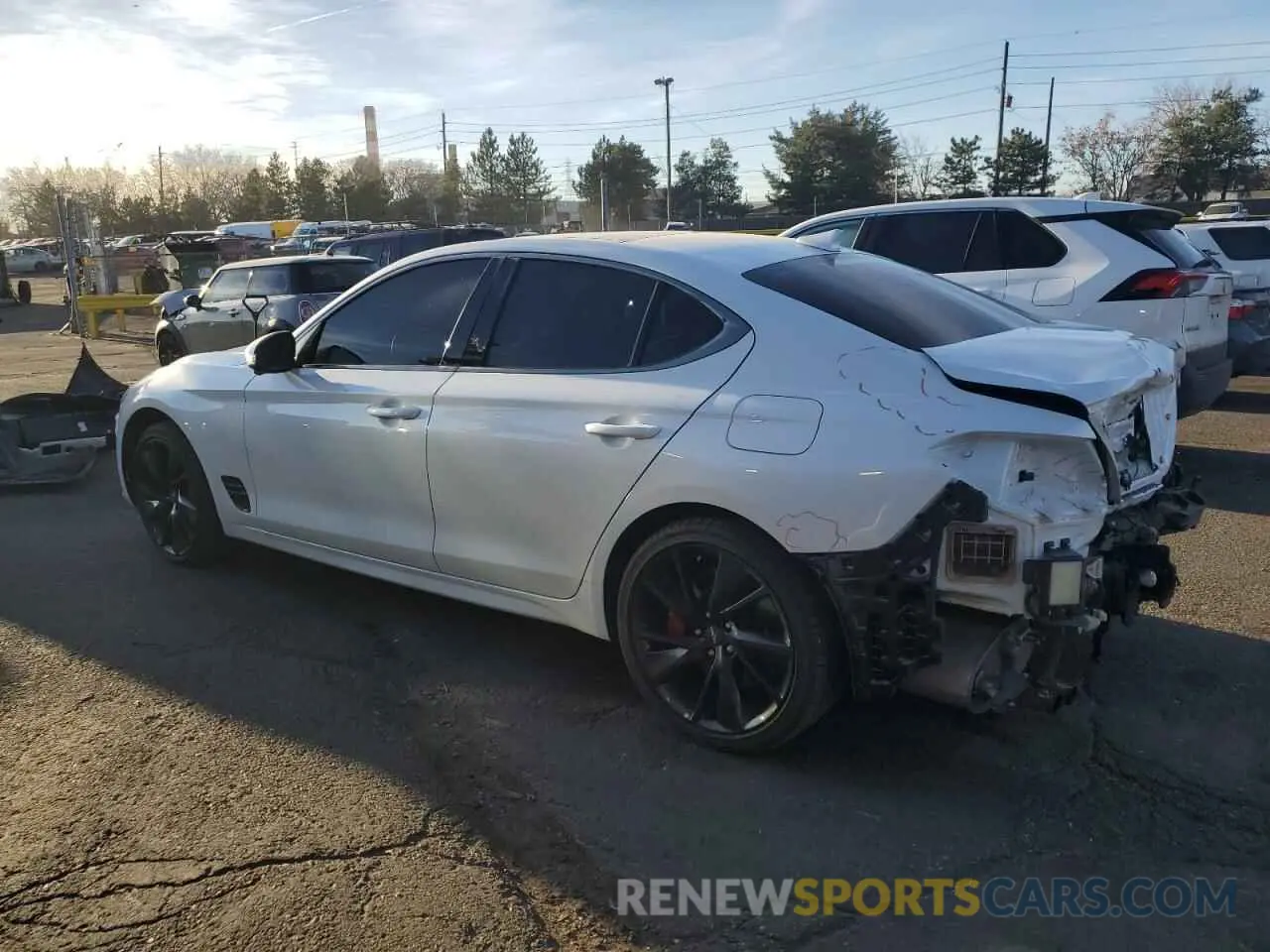 2 fotografías del automóvil dañado KMTG54TE5PU128933 GENESIS G70 BASE 2023