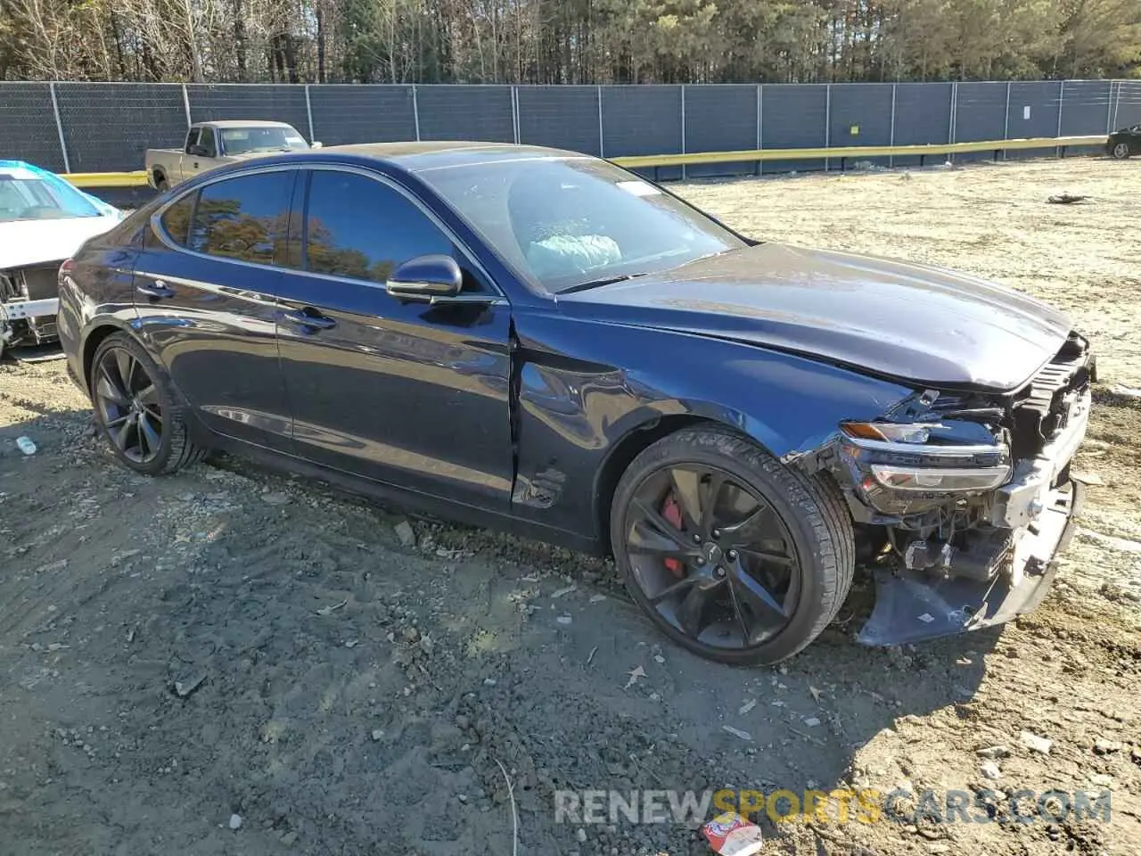 4 fotografías del automóvil dañado KMTG54TE9PU110984 GENESIS G70 BASE 2023
