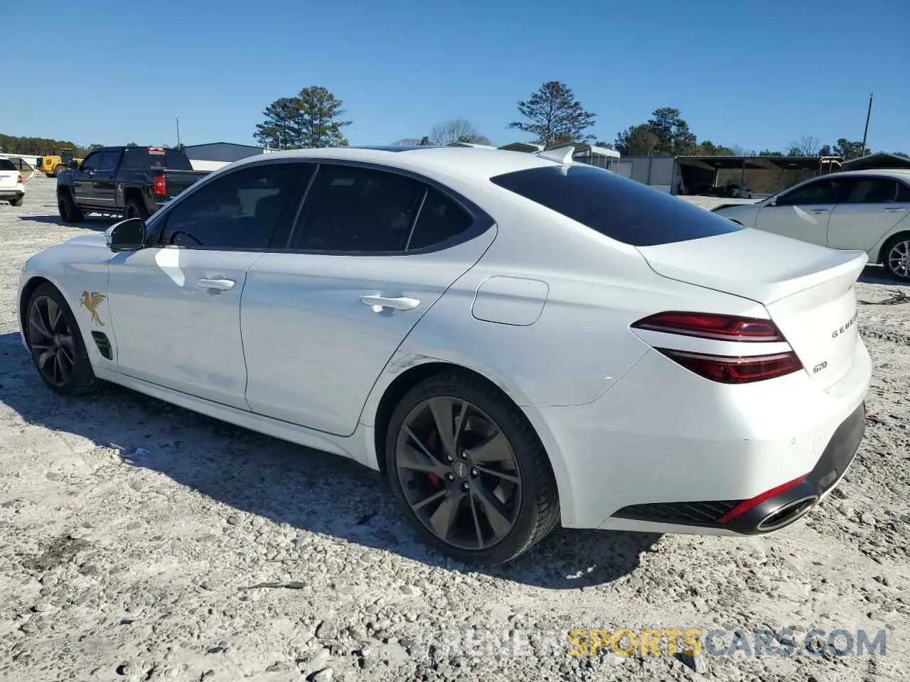 2 fotografías del automóvil dañado KMTG54TEXPU125509 GENESIS G70 BASE 2023