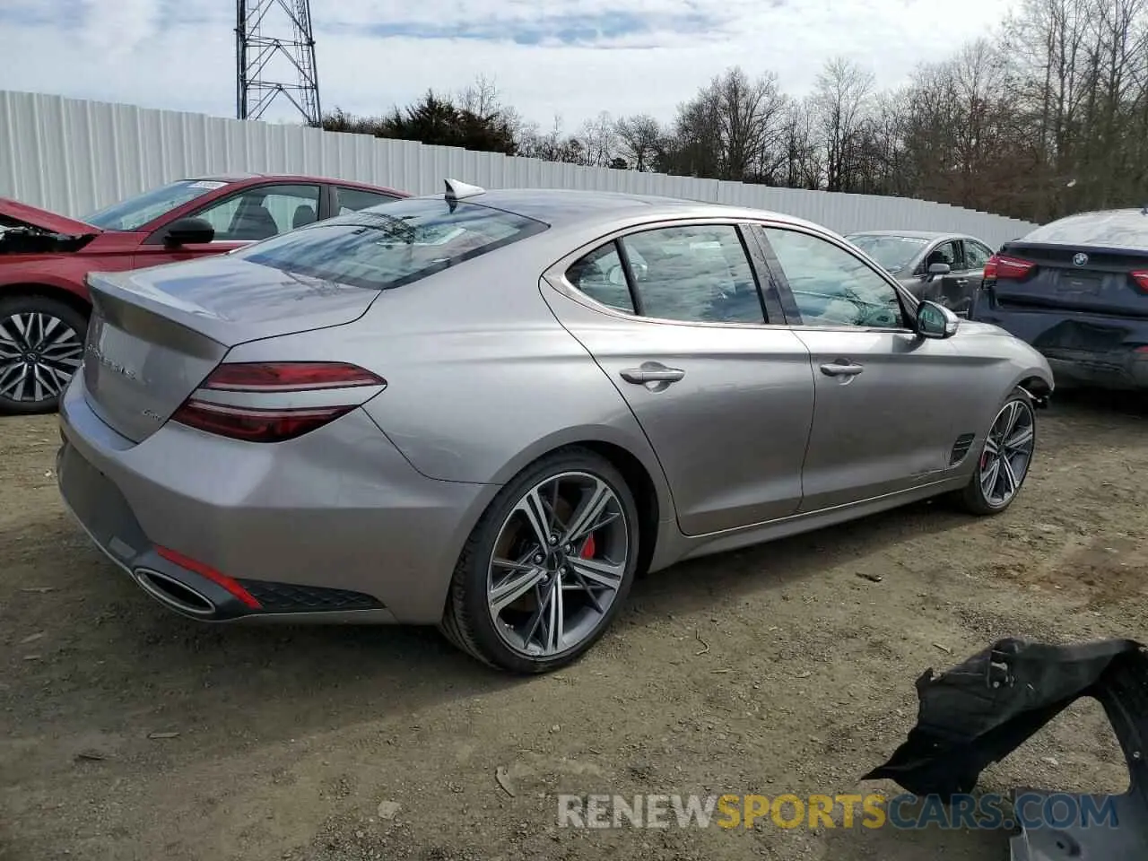 3 fotografías del automóvil dañado KMTG34SC0RU139931 GENESIS G70 BASE 2024