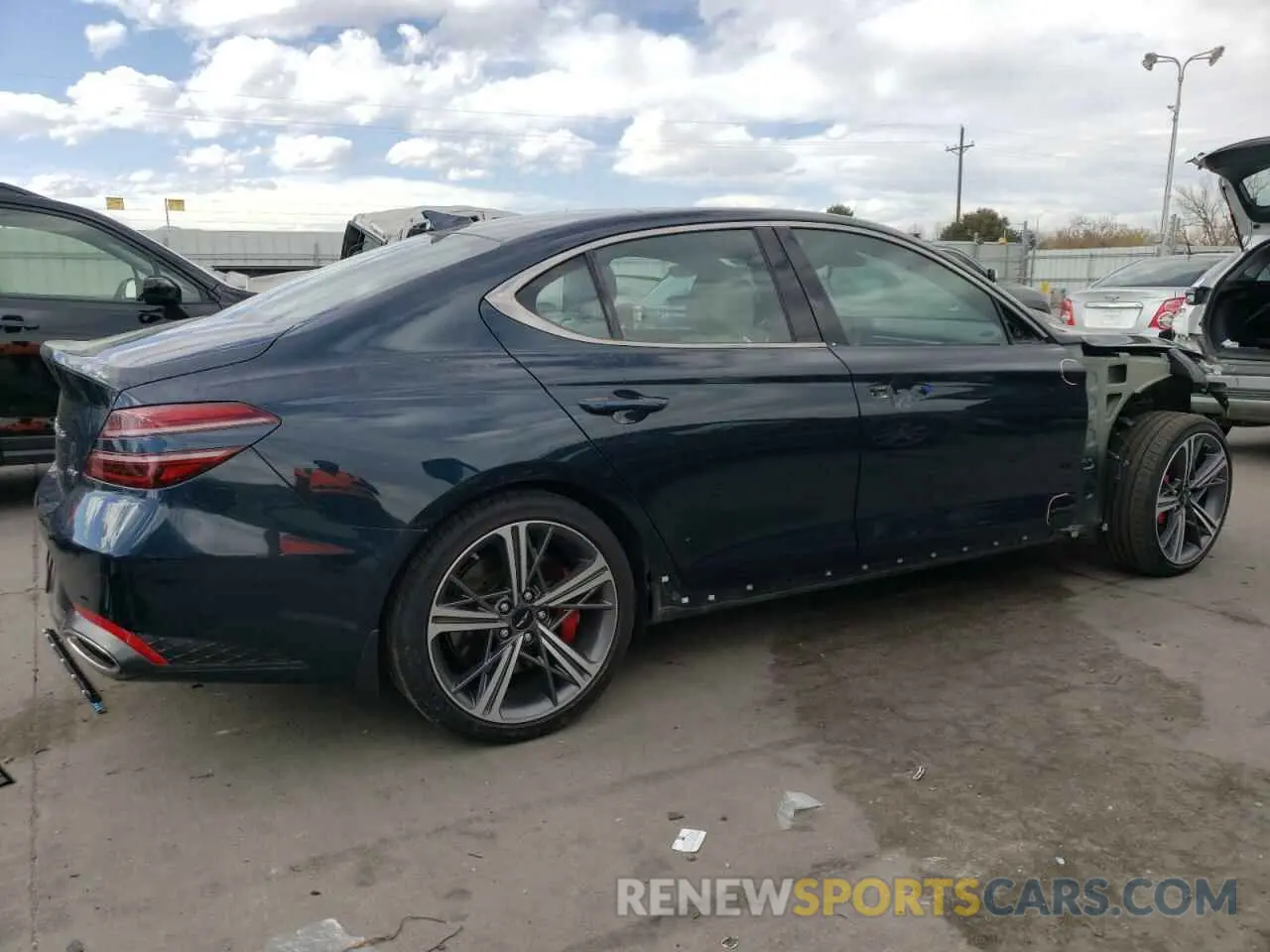 3 fotografías del automóvil dañado KMTG34SC7RU140896 GENESIS G70 BASE 2024