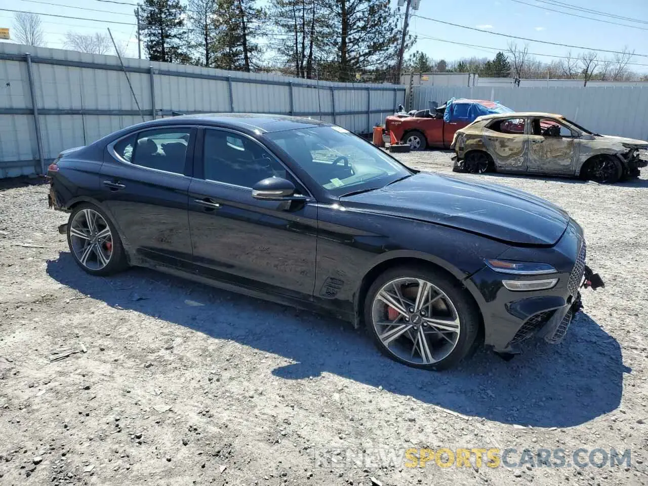 4 fotografías del automóvil dañado KMTG34SCXRU138219 GENESIS G70 BASE 2024