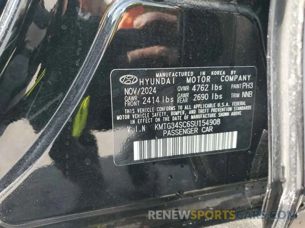 13 fotografías del automóvil dañado KMTG34SC6SU154908 GENESIS G70 BASE 2025