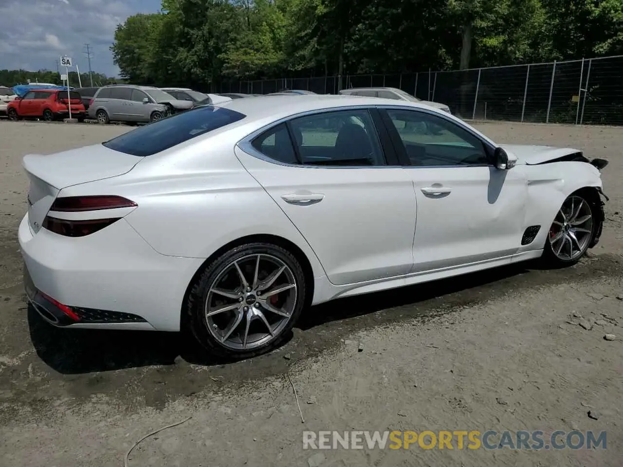 3 fotografías del automóvil dañado KMTG34SC9SU156684 GENESIS G70 BASE 2025
