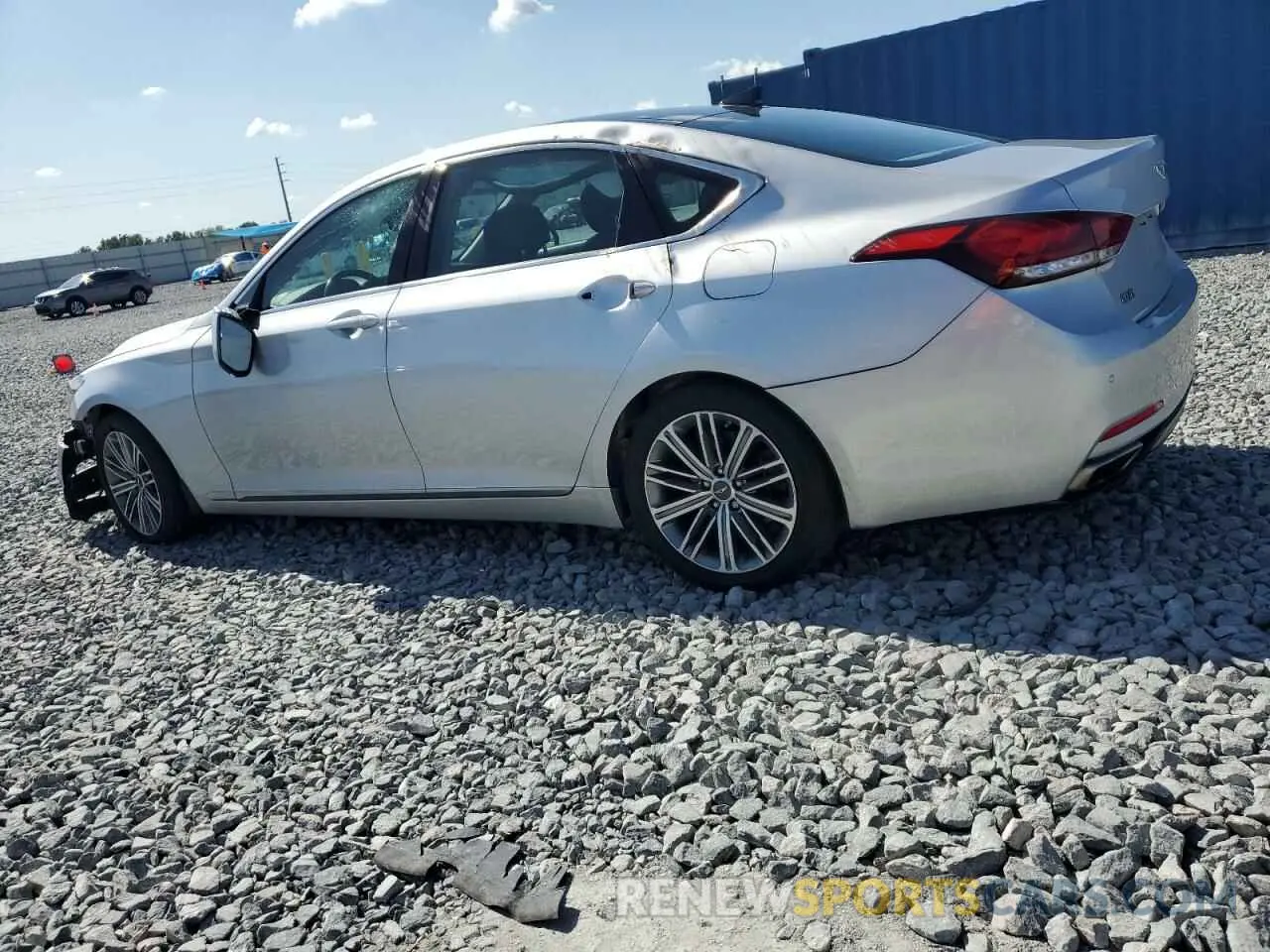 2 fotografías del automóvil dañado KMHGN4JE0KU299269 GENESIS G80 2019