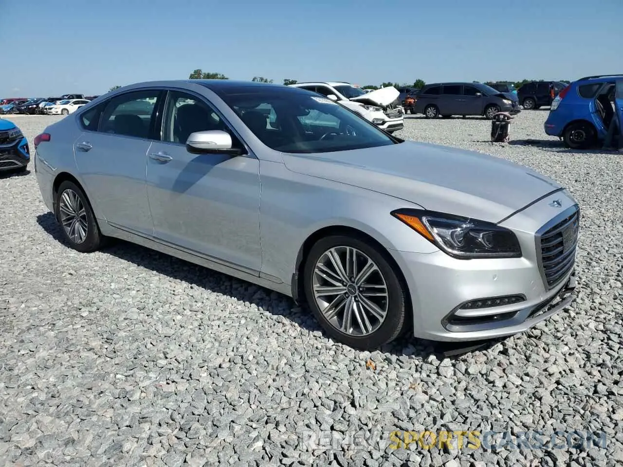 4 fotografías del automóvil dañado KMHGN4JE0KU299269 GENESIS G80 2019