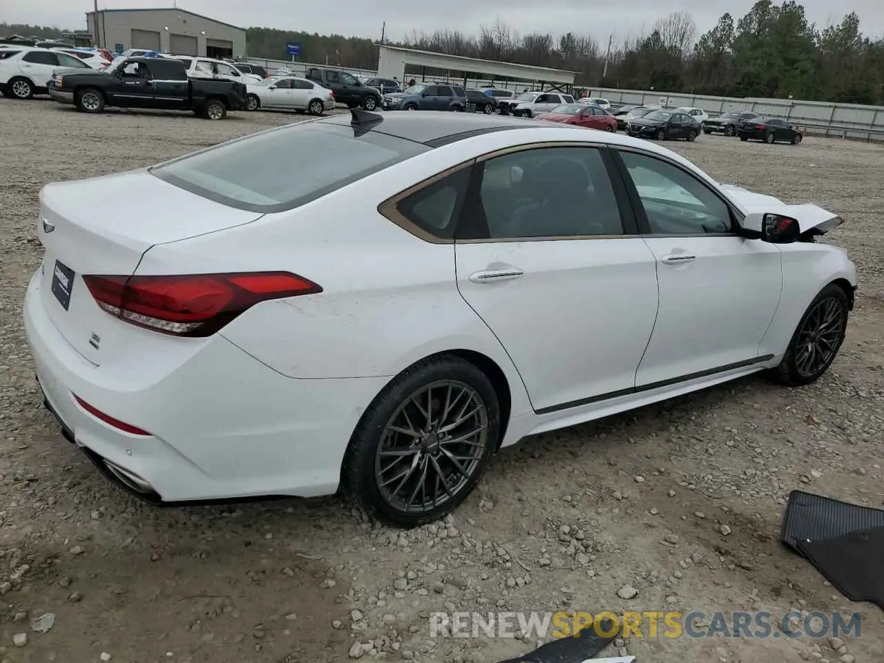 3 fotografías del automóvil dañado KMHGN4JE4KU290817 GENESIS G80 2019