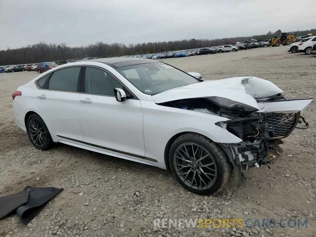 4 fotografías del automóvil dañado KMHGN4JE4KU290817 GENESIS G80 2019