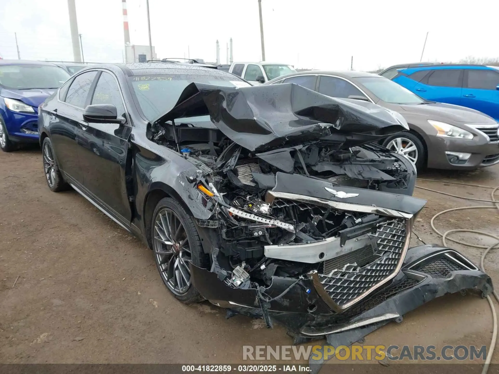 6 fotografías del automóvil dañado KMTFN4JB9KU321079 GENESIS G80 2019