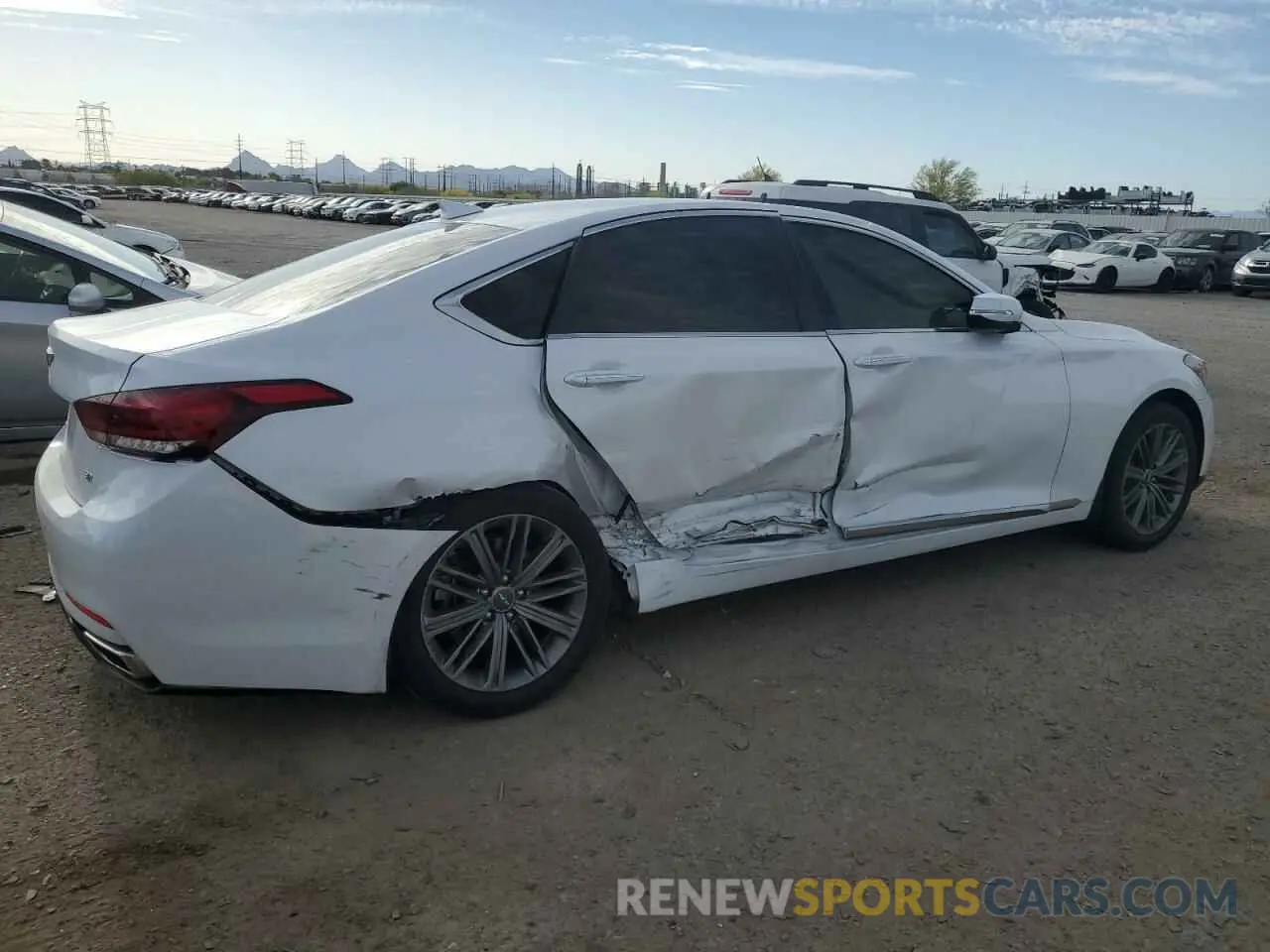 3 fotografías del automóvil dañado KMTFN4JE2KU322259 GENESIS G80 2019