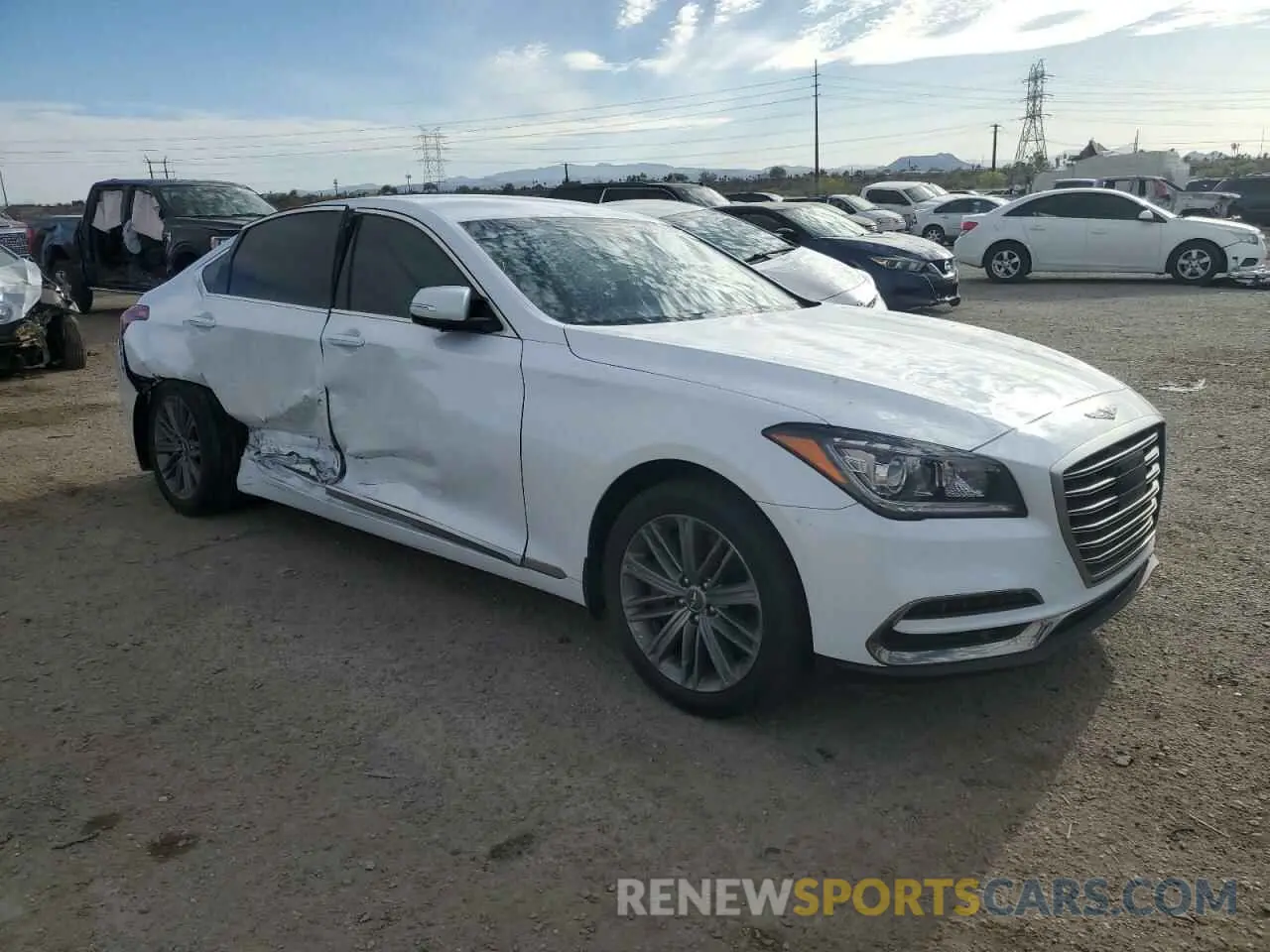 4 fotografías del automóvil dañado KMTFN4JE2KU322259 GENESIS G80 2019