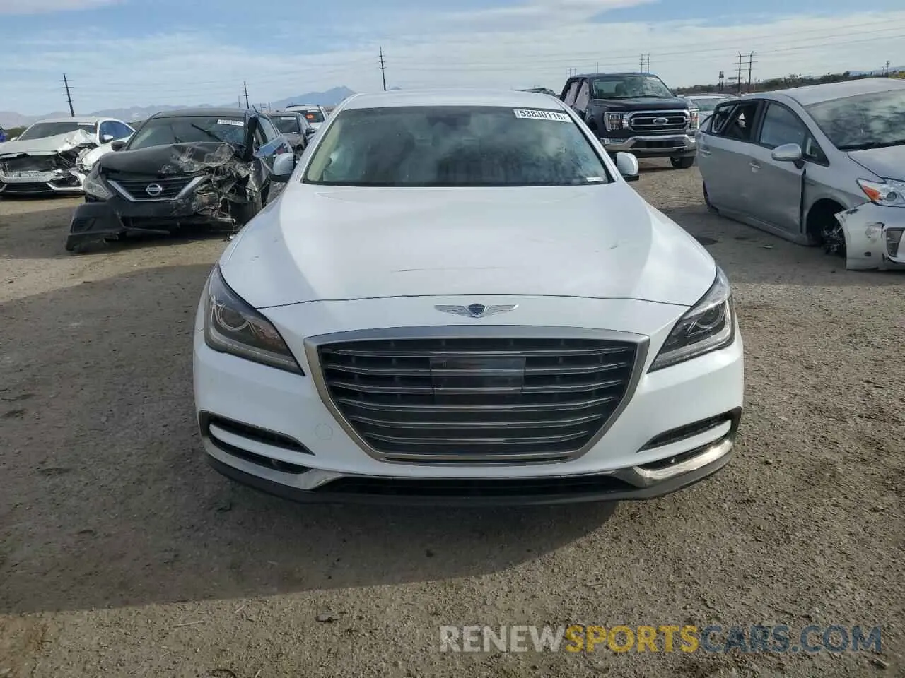 5 fotografías del automóvil dañado KMTFN4JE2KU322259 GENESIS G80 2019