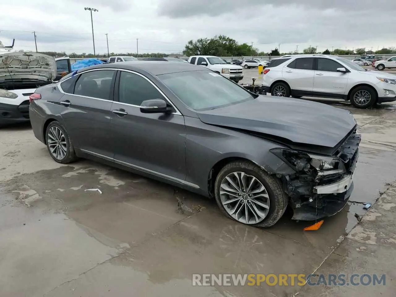 4 fotografías del automóvil dañado KMTFN4JEXKU306519 GENESIS G80 2019