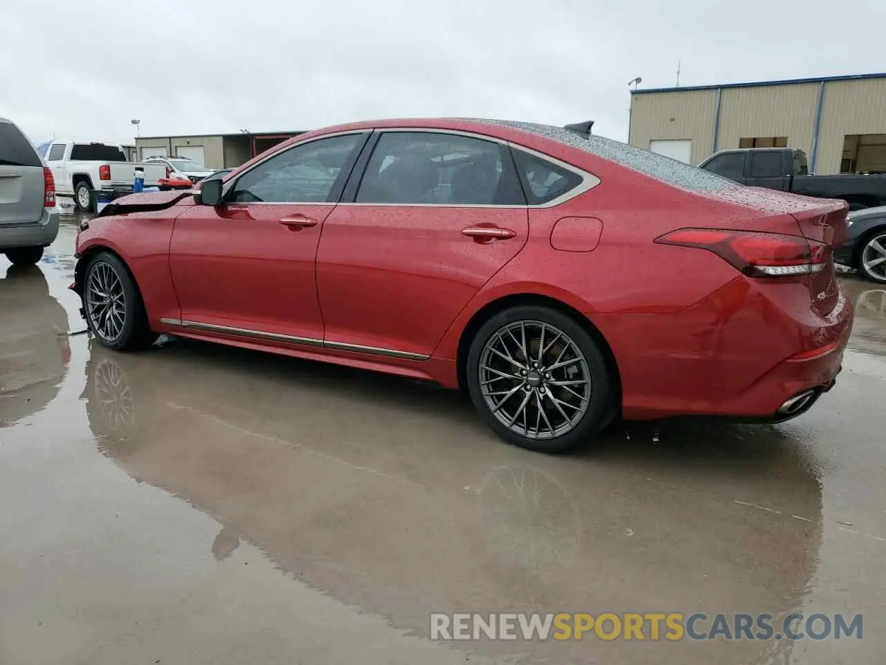 2 fotografías del automóvil dañado KMTFN4JE4LU328954 GENESIS G80 2020