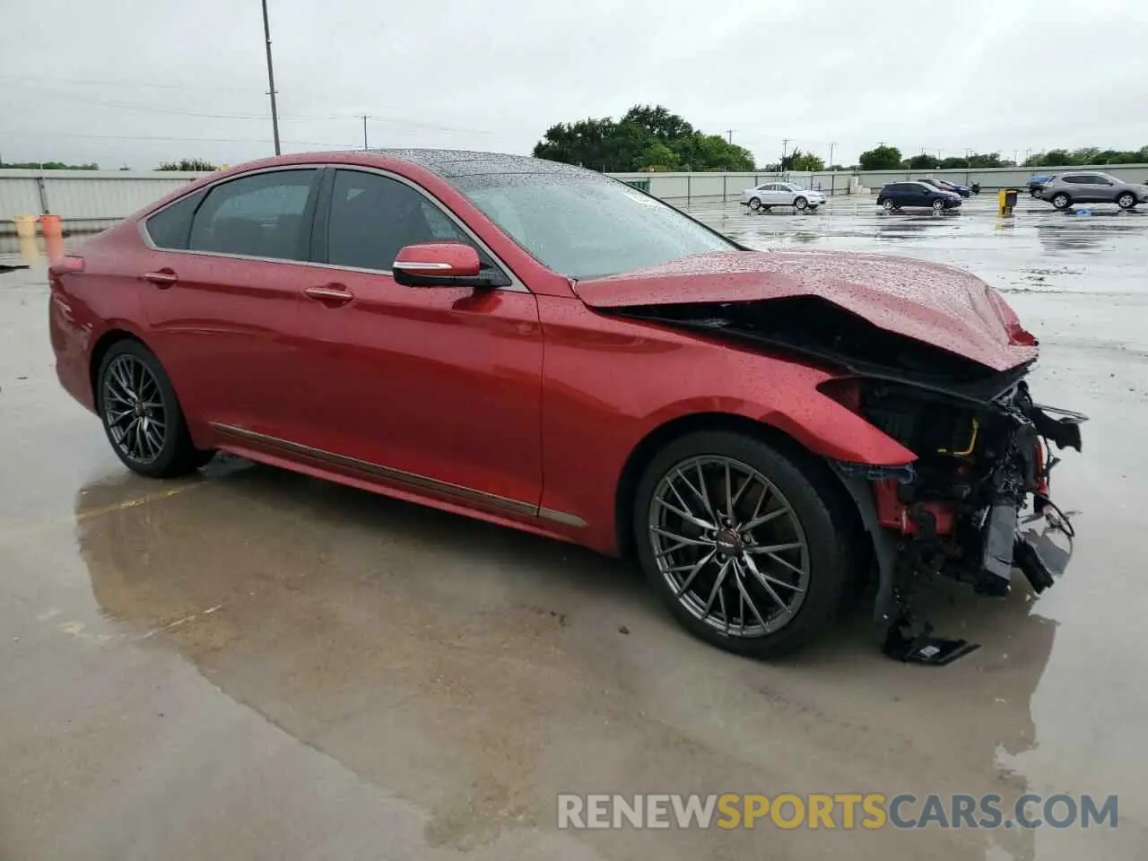 4 fotografías del automóvil dañado KMTFN4JE4LU328954 GENESIS G80 2020