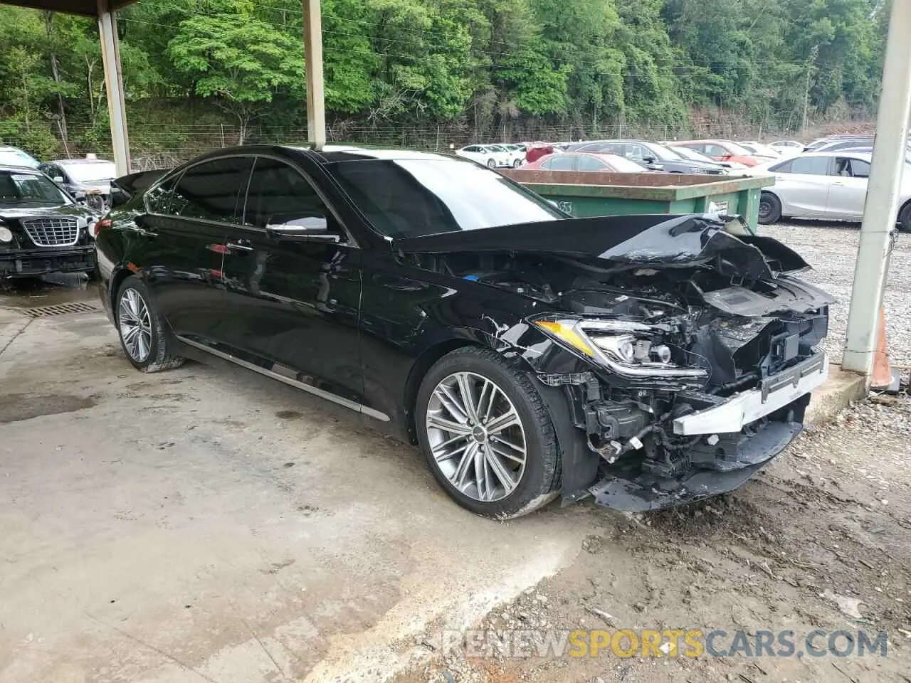 4 fotografías del automóvil dañado KMTFN4JE4LU334673 GENESIS G80 2020