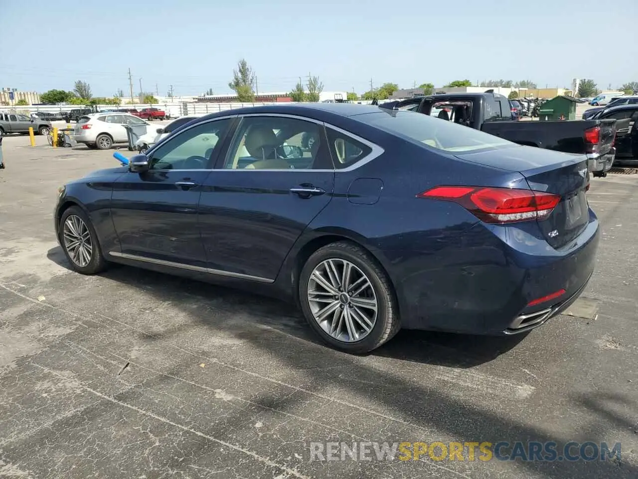 2 fotografías del automóvil dañado KMTFN4JEXLU337108 GENESIS G80 2020