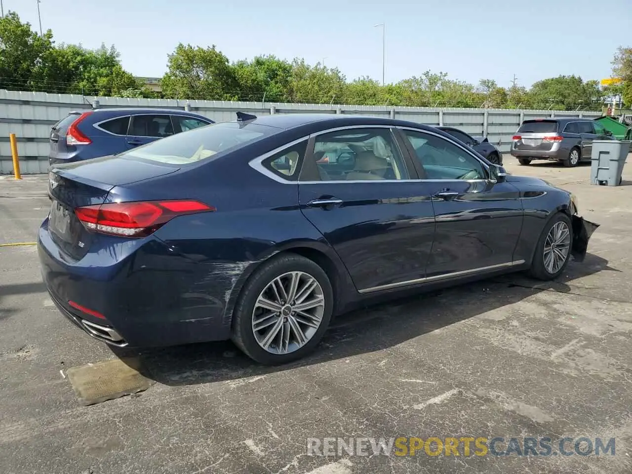 3 fotografías del automóvil dañado KMTFN4JEXLU337108 GENESIS G80 2020