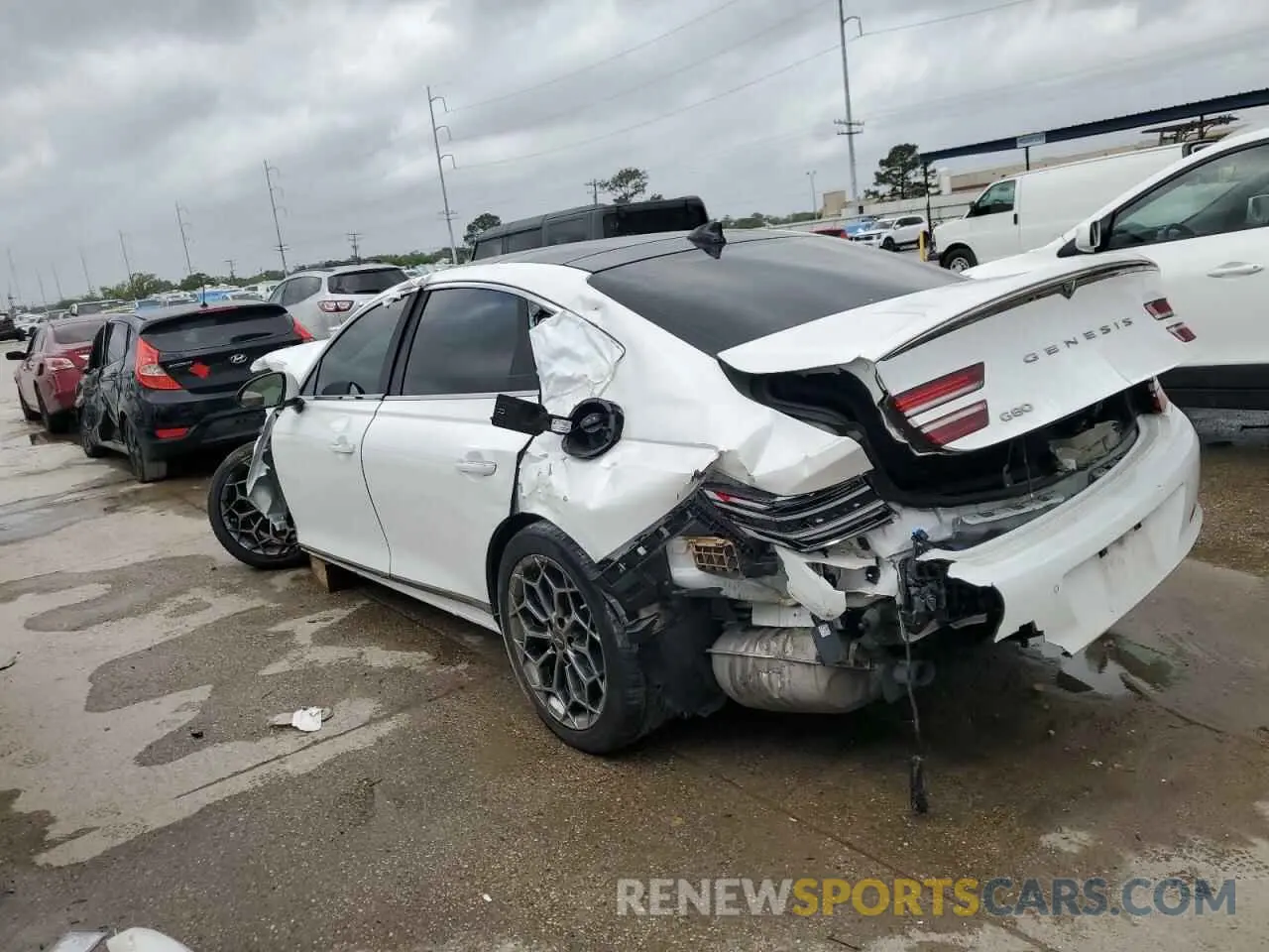 2 fotografías del automóvil dañado KMTGB4SC6MU067144 GENESIS G80 2021