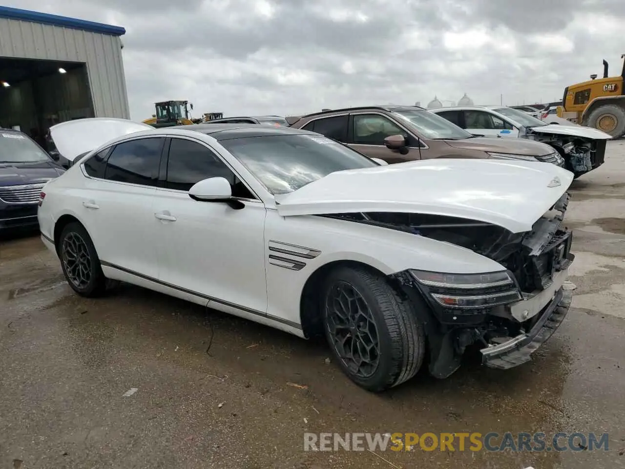4 fotografías del automóvil dañado KMTGB4SC6MU067144 GENESIS G80 2021