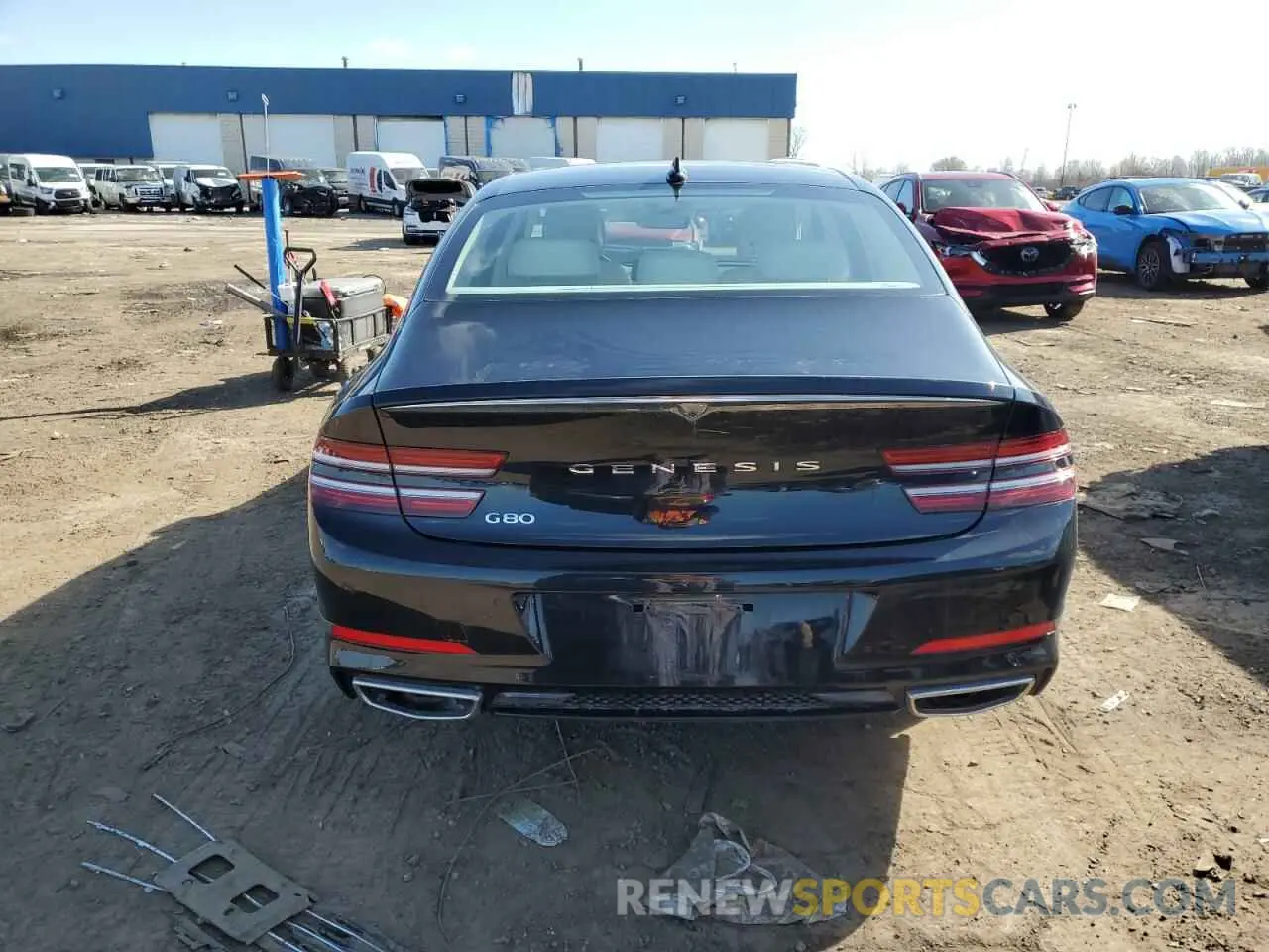 6 fotografías del automóvil dañado KMTGB4SC7MU046691 GENESIS G80 2021