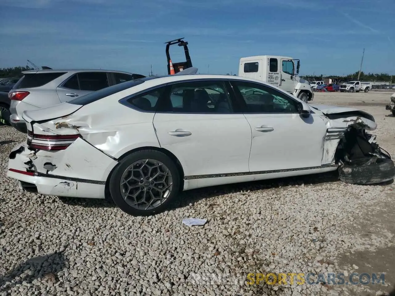 3 fotografías del automóvil dañado KMTGB4SC8MU044111 GENESIS G80 2021