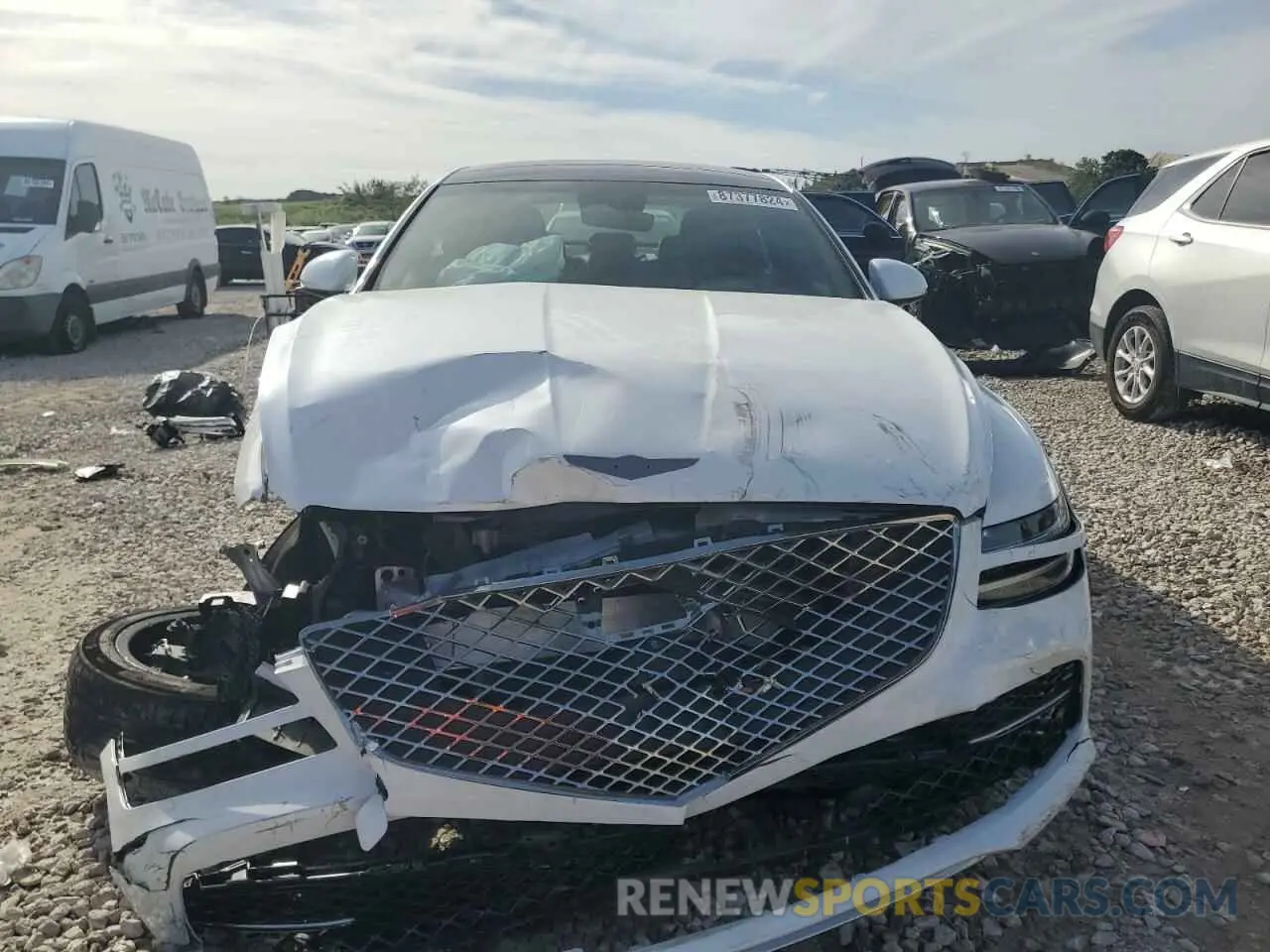 5 fotografías del automóvil dañado KMTGB4SC8MU044111 GENESIS G80 2021