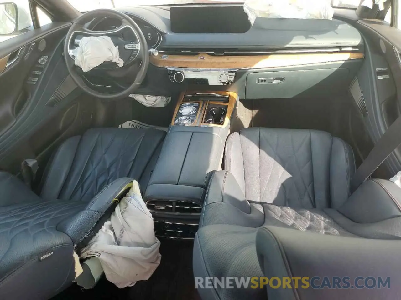 8 fotografías del automóvil dañado KMTGB4SC8MU044111 GENESIS G80 2021