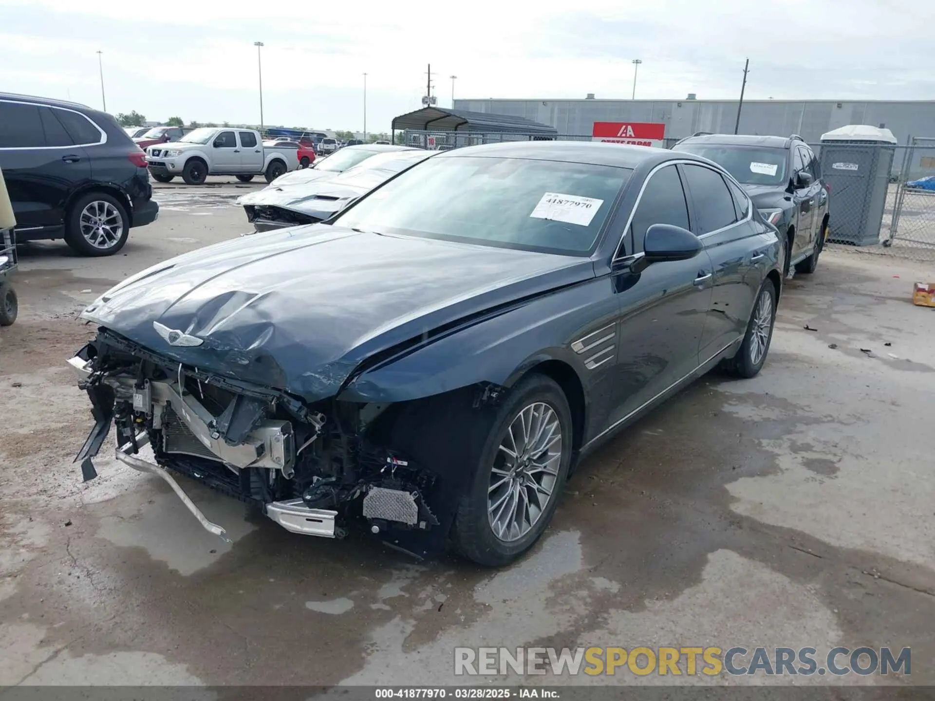 2 fotografías del automóvil dañado KMTGB4SC8MU073253 GENESIS G80 2021
