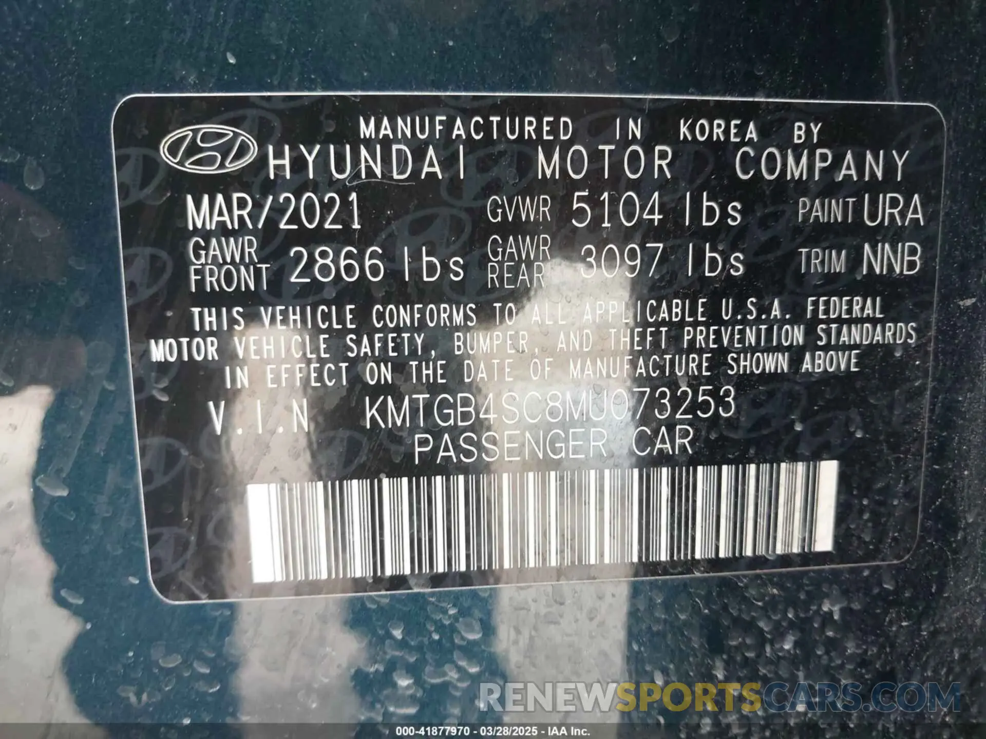9 fotografías del automóvil dañado KMTGB4SC8MU073253 GENESIS G80 2021