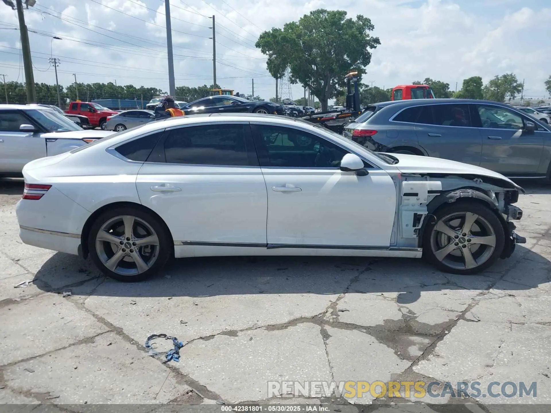 13 fotografías del automóvil dañado KMTGC4SD3MU088300 GENESIS G80 2021