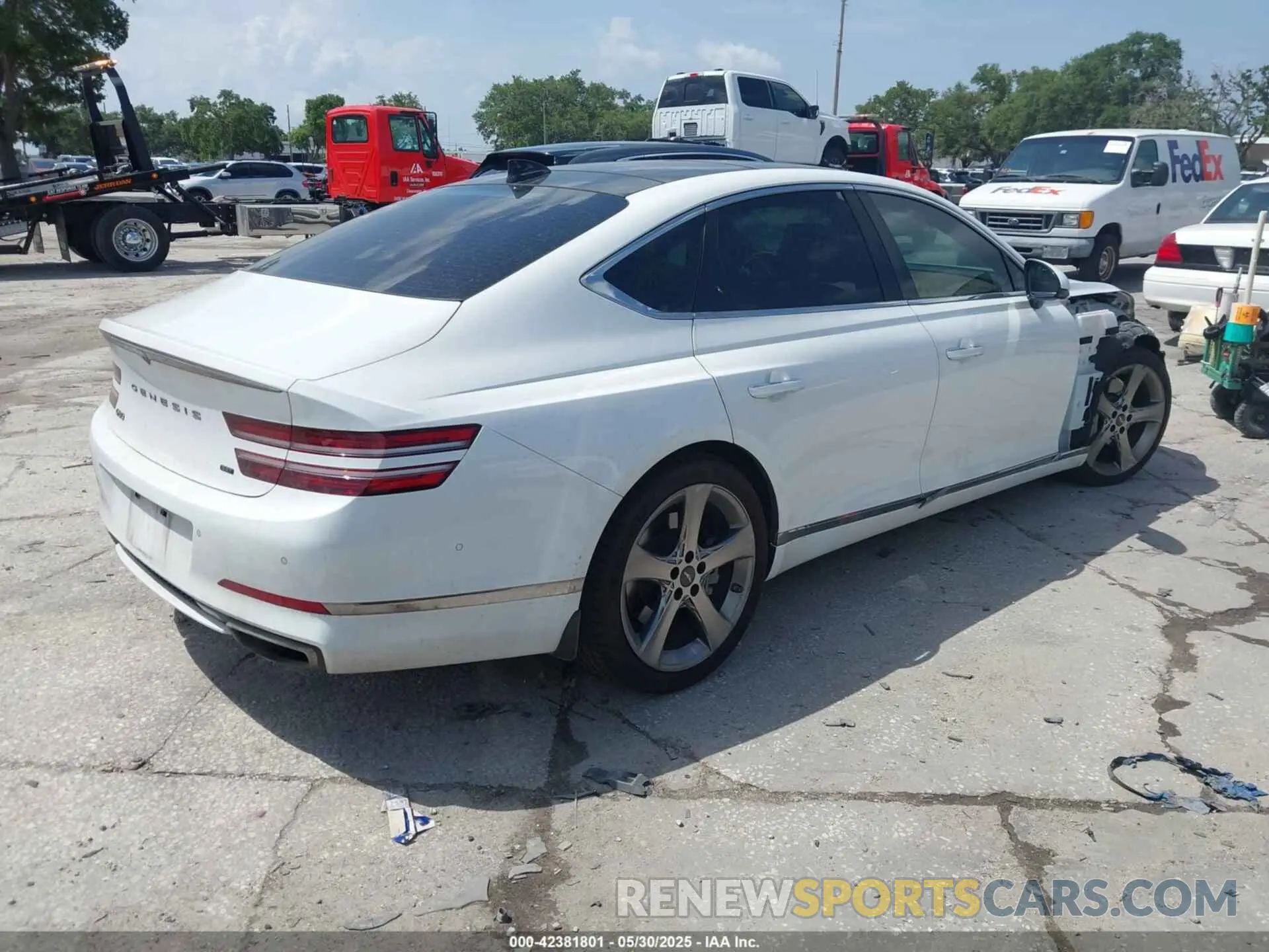 4 fotografías del automóvil dañado KMTGC4SD3MU088300 GENESIS G80 2021
