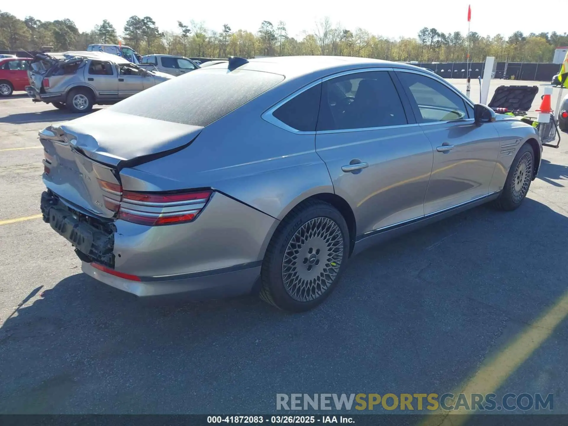 4 fotografías del automóvil dañado KMTGB4SC8NU104440 GENESIS G80 2022