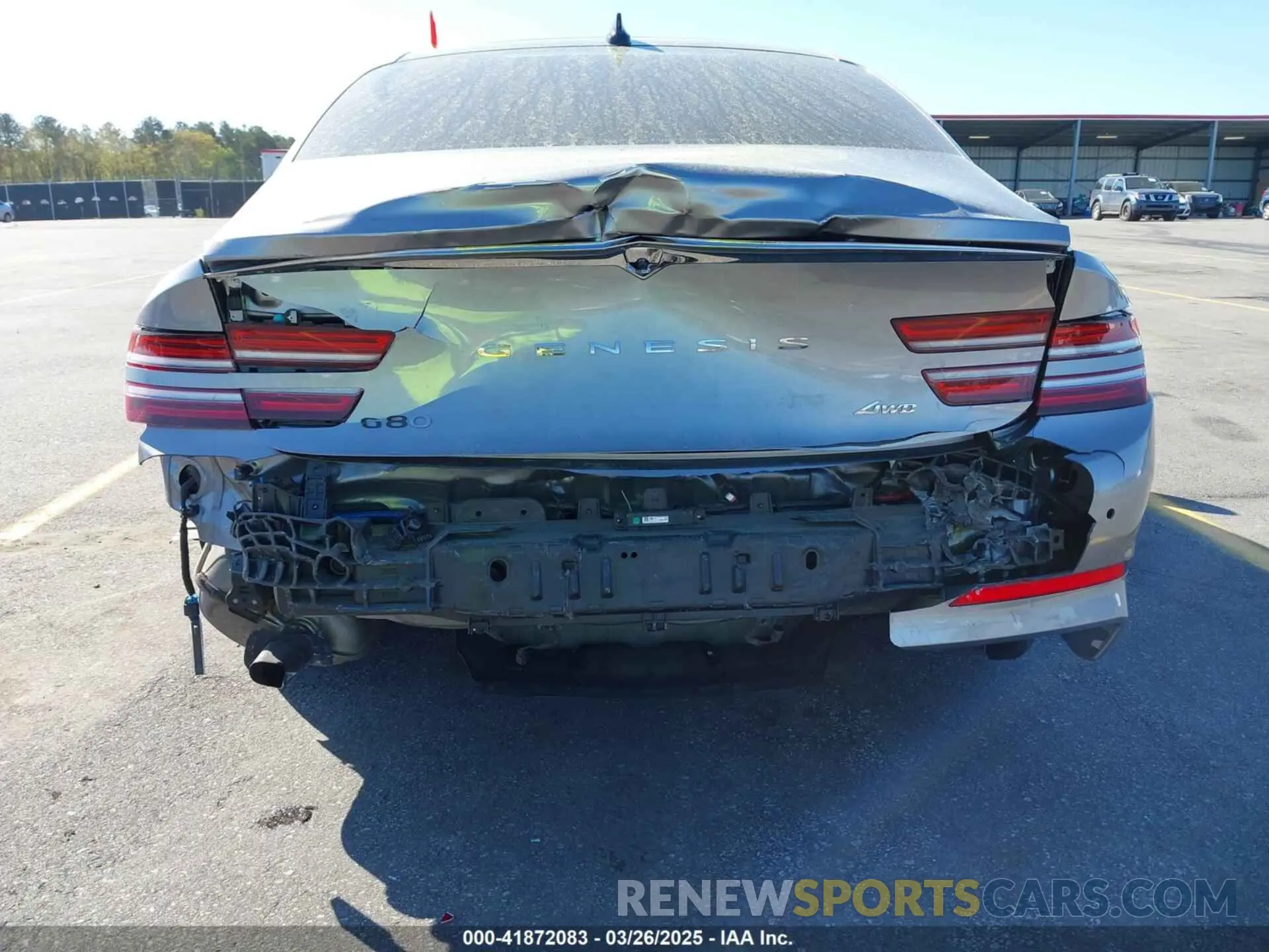 6 fotografías del automóvil dañado KMTGB4SC8NU104440 GENESIS G80 2022