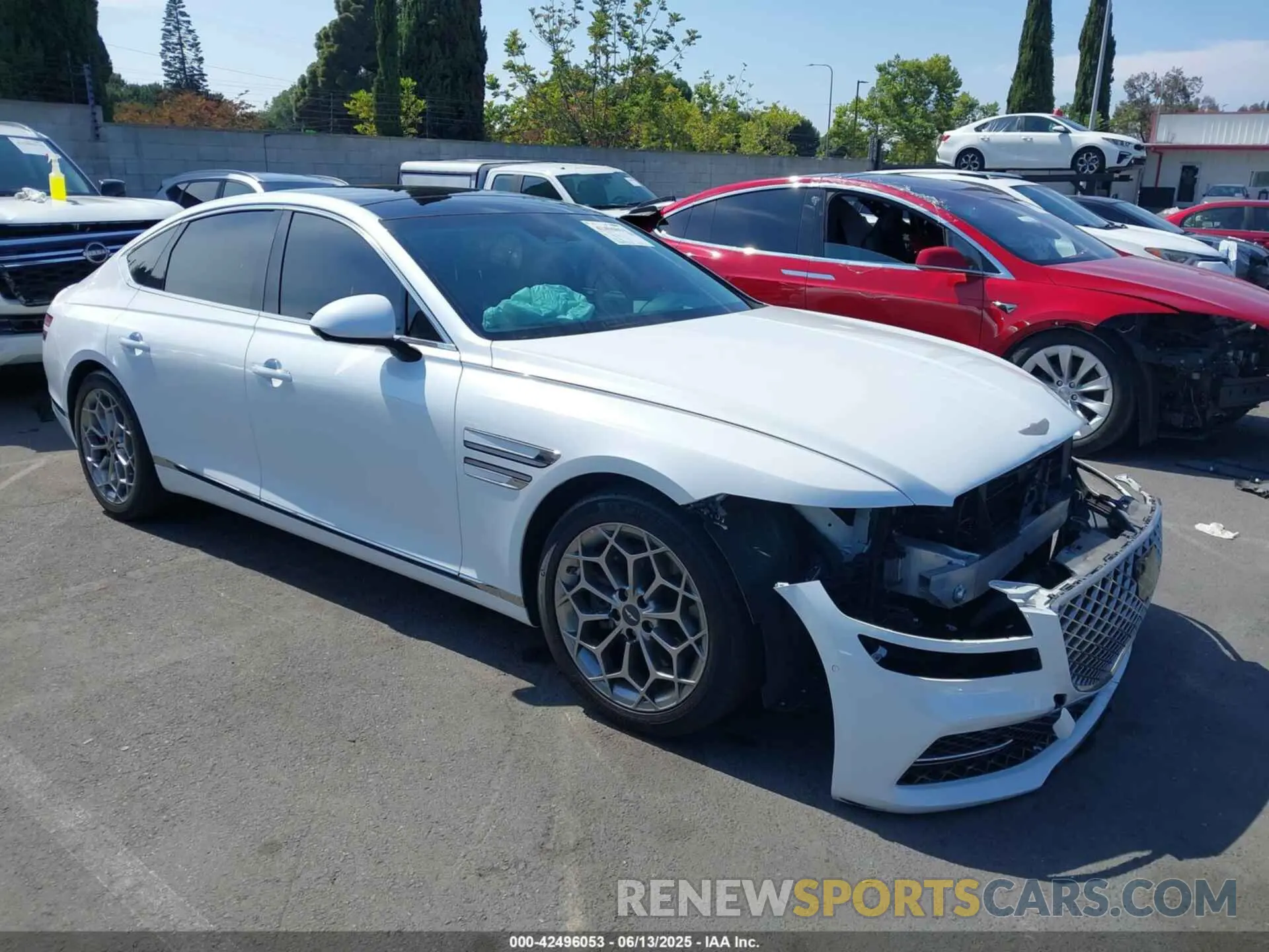 1 fotografías del automóvil dañado KMTGB4SC9NU137558 GENESIS G80 2022