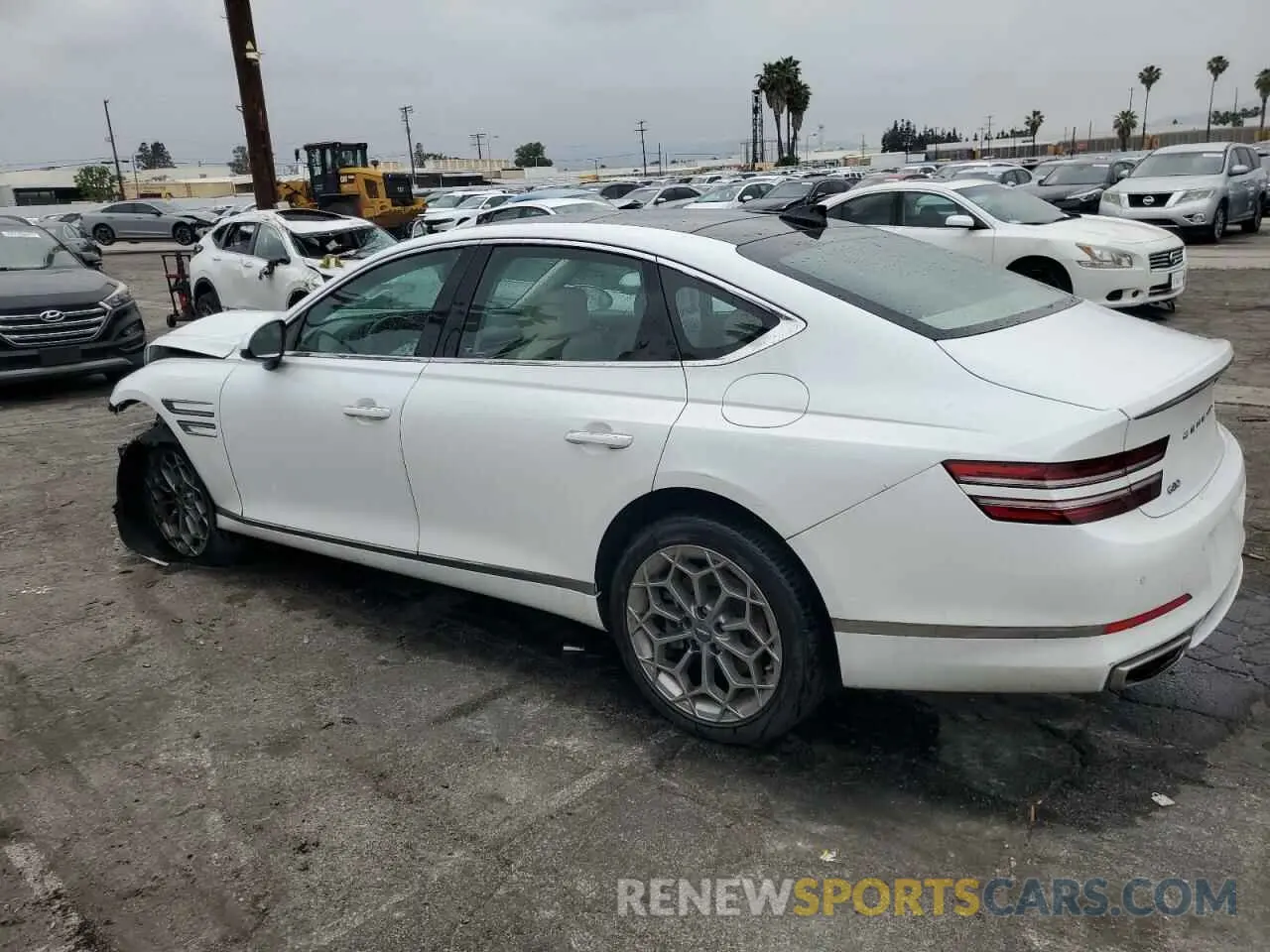 2 fotografías del automóvil dañado KMTGB4SC4PU180403 GENESIS G80 2023